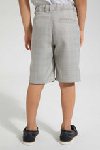 تنزيل الصورة على معرض الصور، Redtag-Beige-Check-Short-Shorts-Boys-2 to 8 Years