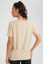 تنزيل الصورة على معرض الصور، Redtag-Brown-Friends-Print-T-Shirt-Active-Tees-Women's-