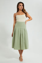 Load image into Gallery viewer, Redtag-Green-Flared-Skirt-Colour:Green,-Filter:Women's-Clothing,-Limited-Edition-Skirts,-New-In,-New-In-Women,-Non-Sale,-S22B,-Section:Women-Women's-