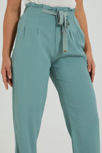 Load image into Gallery viewer, Redtag-Green-Straight-Fir-Trouser-Colour:Green,-Filter:Women's-Clothing,-Limited-Edition-Trousers,-New-In,-New-In-Women,-Non-Sale,-S22B,-Section:Women-Women's-