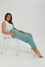 Load image into Gallery viewer, Redtag-Green-Straight-Fir-Trouser-Colour:Green,-Filter:Women's-Clothing,-Limited-Edition-Trousers,-New-In,-New-In-Women,-Non-Sale,-S22B,-Section:Women-Women's-