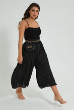 Load image into Gallery viewer, Redtag-Black-Tiered-Trouser-Colour:Black,-Filter:Women's-Clothing,-Limited-Edition-Trousers,-New-In,-New-In-Women,-Non-Sale,-S22B,-Section:Women-Women's-