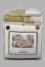 Load image into Gallery viewer, Redtag-Beige-Jacquard--7-Piece-Comforter-Set-
(King-Size)-Comforters-Home-Bedroom-