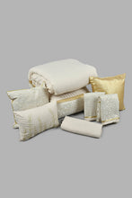 Load image into Gallery viewer, Redtag-Beige-Jacquard--7-Piece-Comforter-Set-
(King-Size)-Comforters-Home-Bedroom-