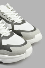 Load image into Gallery viewer, Redtag-Cream-Colour-Block-Chunky-Sneaker-Chunky-Shoes-Senior-Boys-5 to 14 Years