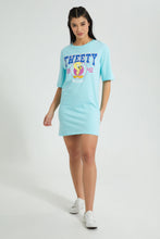 تنزيل الصورة على معرض الصور، Redtag-Blue-Tweety-Long-Line-Character-T-Shirt-Colour:Blue,-Filter:Women's-Clothing,-New-In,-New-In-Women,-Non-Sale,-S22B,-Section:Women,-Women-T-Shirts-Women's-