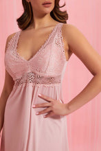 تنزيل الصورة على معرض الصور، Redtag-Dark-Blush-Plain-Padded-Chemise-With-Lace-Chemises-Women's-