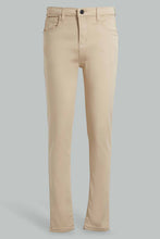 Load image into Gallery viewer, Redtag-Beige-Jean-Jeans-Slim-Fit-Senior-Boys-9 to 14 Years