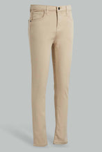 Load image into Gallery viewer, Redtag-Beige-Jean-Jeans-Slim-Fit-Senior-Boys-9 to 14 Years
