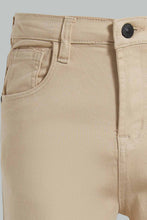 Load image into Gallery viewer, Redtag-Beige-Jean-Jeans-Slim-Fit-Senior-Boys-9 to 14 Years