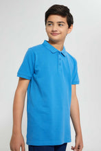 Load image into Gallery viewer, Redtag-Sky-Blue-Basic-Polo-Polo-Shirts-Senior-Boys-9 to 14 Years