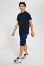 Load image into Gallery viewer, Redtag-Navy-Basic-Polo-Polo-Shirts-Senior-Boys-9 to 14 Years