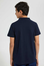 Load image into Gallery viewer, Redtag-Navy-Basic-Polo-Polo-Shirts-Senior-Boys-9 to 14 Years