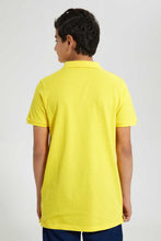Load image into Gallery viewer, Redtag-Yellow-Basic-Polo-Polo-Shirts-Senior-Boys-9 to 14 Years
