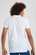 Load image into Gallery viewer, Redtag-White-Basic-Polo-Plain-Senior-Boys-9 to 14 Years