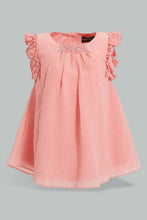 Load image into Gallery viewer, Redtag-Light-Coral-Front-Embroidery-Sleeveless-Blouse-Blouses-Infant-Girls-3 to 24 Months