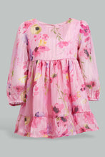 تنزيل الصورة على معرض الصور، Redtag-Pink-Tiered-Full-Sleeveless-Printed-Dress-Dresses-Infant-Girls-3 to 24 Months