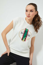 Load image into Gallery viewer, Redtag-White-Oversized-T-Shirt-Graphic-Prints-Women's-