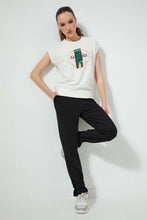 Load image into Gallery viewer, Redtag-White-Oversized-T-Shirt-Graphic-Prints-Women's-
