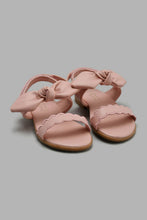 Load image into Gallery viewer, Redtag-Pale-Pink-Bow-Sandal-Sandals-Girls-3 to 5 Years