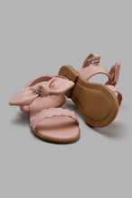 Load image into Gallery viewer, Redtag-Pale-Pink-Bow-Sandal-Sandals-Girls-3 to 5 Years