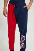 تنزيل الصورة على معرض الصور، Redtag-Red/Blue-Jogger-Joggers-Men's-