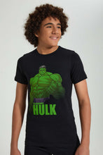 تنزيل الصورة على معرض الصور، Redtag-Black-Hulk-Night-Suit-Pyjama-Sets-Senior-Boys-9 to 14 Years