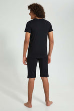 تنزيل الصورة على معرض الصور، Redtag-Black-Hulk-Night-Suit-Pyjama-Sets-Senior-Boys-9 to 14 Years