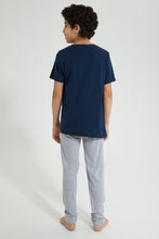 تنزيل الصورة على معرض الصور، Redtag-Navy-Avengers-Night-Suit-Pyjama-Sets-Senior-Boys-9 to 14 Years