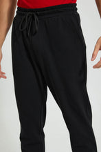 تنزيل الصورة على معرض الصور، Redtag-Black-Pique-Jog-Pant-Joggers-Men's-