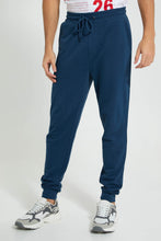 تنزيل الصورة على معرض الصور، Redtag-Navy-Pique-Jog-Pant-Joggers-Men's-