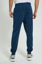 تنزيل الصورة على معرض الصور، Redtag-Navy-Pique-Jog-Pant-Joggers-Men's-