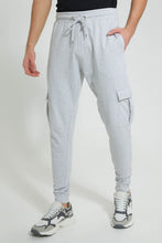 Load image into Gallery viewer, Redtag-Grey-Cargo-Pocket-Jogger-Colour:Grey,-Filter:Men's-Clothing,-Men-Joggers,-New-In,-New-In-Men,-Non-Sale,-S22B,-Section:Men-Men's-