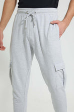 Load image into Gallery viewer, Redtag-Grey-Cargo-Pocket-Jogger-Colour:Grey,-Filter:Men's-Clothing,-Men-Joggers,-New-In,-New-In-Men,-Non-Sale,-S22B,-Section:Men-Men's-