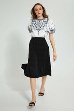 Load image into Gallery viewer, Redtag-Black-Pleated-Skirt-Skirts-Women's-