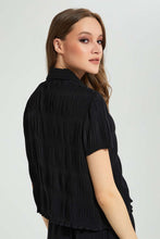 Load image into Gallery viewer, Redtag-Black-Textured-Top-Tops-Women's-
