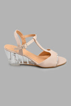Load image into Gallery viewer, Redtag-Pink-T-Bar-Wedge-Mules-Women's-