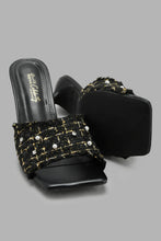 تنزيل الصورة على معرض الصور، Redtag-Black-Tweed-Mule-Mules-Women's-