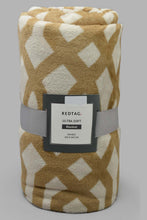 Load image into Gallery viewer, Redtag-Beige-Geometric-Print-Ultra-Soft-Blanket-(Double-Size)-Category:Blankets,-Colour:Beige,-Filter:Home-Bedroom,-HMW-BED-Blankets,-New-In,-New-In-HMW-BED,-Non-Sale,-S22C,-Section:Homewares-Home-Bedroom-