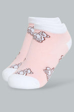 Load image into Gallery viewer, Redtag-White/Pink-Ankle-Socks-2Pcs-Pack-Ankle-Length-Senior-Girls-9 to 14 Years