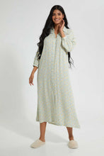 تنزيل الصورة على معرض الصور، Redtag-Off-White-Floral-Printed-Nightgown-Nightgowns-Women's-