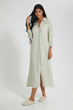 تنزيل الصورة على معرض الصور، Redtag-Off-White-Floral-Printed-Nightgown-Nightgowns-Women's-
