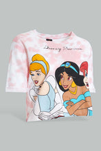 تنزيل الصورة على معرض الصور، Redtag-Assorted-Tie-Dye-Princess-Print-Cropped-T-Shirt-Active-Tees-Women's-