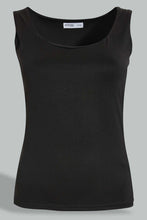 تنزيل الصورة على معرض الصور، Redtag-Black-Double-Layered-Sleeveless-T-Shirt-Active-Tees-Women's-