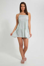 تنزيل الصورة على معرض الصور، Redtag-Pale-Blue-Floral-Printed-Tiered-Chemise-Chemises-Women's-