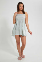 تنزيل الصورة على معرض الصور، Redtag-Pale-Blue-Floral-Printed-Tiered-Chemise-Chemises-Women's-
