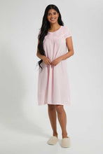 تنزيل الصورة على معرض الصور، Redtag-Pale-Pink-Plain-Nightgown-Nightgowns-Women's-