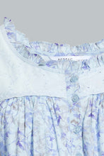 تنزيل الصورة على معرض الصور، Redtag-Blue-Floral-Printed-Nightgown-Nightgowns-Women's-
