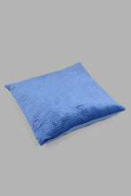 تنزيل الصورة على معرض الصور، Redtag-Blue-Pinsonic-Velvet-Floor-Cushion-Floor-Cushions-Home-Bedroom-