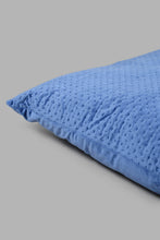 تنزيل الصورة على معرض الصور، Redtag-Blue-Pinsonic-Velvet-Floor-Cushion-Floor-Cushions-Home-Bedroom-